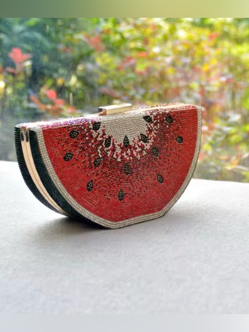 NEW Red Watermelon Crystal Rhinestone Clutch Bag